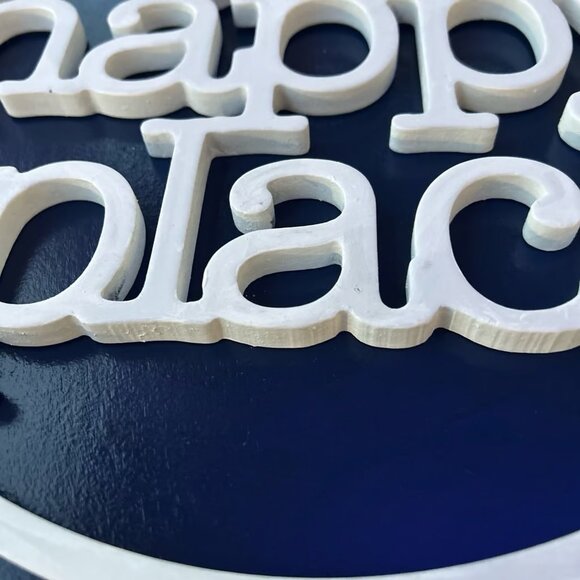 OUR HAPPY PLACE “Welcome Sign” in “3D effect” for House, Patio, Camper, ,Hot Tub - Picture 2 of 6